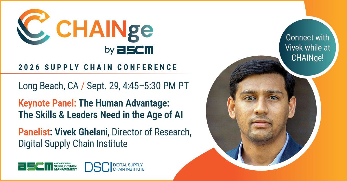 Vivek Ghelani delivering a keynote at the ASCM Chainge event